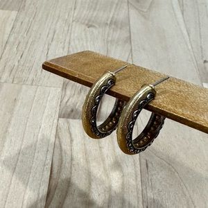 Brighton Gold & Silver Hoop Earrings